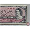Image 3 : Canada $1000 Bill 1954 : Lawson/Bouey #AK0218736 (See Pics for Varieties, Conditions, Serial Numbers