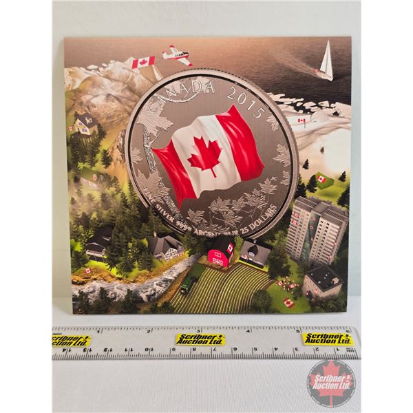 RCM Canada 2015 $25 Fine Silver : Canadian Flag (Fine Silver 99.99%) (GST Exempt)