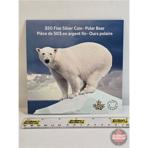 RCM Canada 2014 $50 Fine Silver : Polar Bear (Fine Silver 99.99%) (GST Exempt)