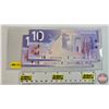 Image 1 : Canada $10 Bills 2005 (2 Consecutive) : Jenkins/Dodge #BEY7173765-766 (See Pics for Varieties, Condi