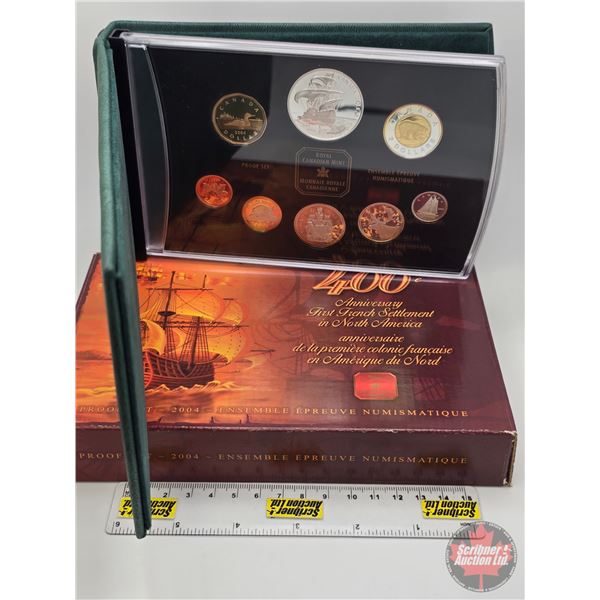 RCM Canada 2004 Proof Set : 400th Anniversary First French Settlement in North America (COA : Proof 