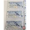 Image 5 : Canada $5 Bills 1986 (7) :  - Thiessen/Crow #EPV0183616 - Crow/Bouey #ENU1000120 - Thiessen/Crow #FN