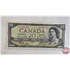 Image 3 : Canada $20 Bills 1954 (3): - Beattie/Rasminsky #DW1195436 - Beattie/Coyne #FE3146184 - Beattie/Rasmi