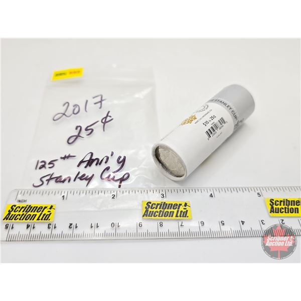 Canada Twenty Five Cent Roll 2017 : 125th Anniversary of the Stanley Cup (Original Roll) (NOTE: Roll