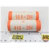 Image 4 : Canada Twenty Five Cent Rolls (2) : 2005P ALBERTA (Original Rolls) (NOTE: Rolls not opened by the Au