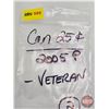 Image 5 : Canada Twenty Five Cent Rolls (2) : 2005P VETERAN (Original Rolls) (NOTE: Rolls not opened by the Au