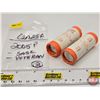 Image 1 : Canada Twenty Five Cent Rolls (2) : - 2005P VETERAN - 2005P SASKATCHEWAN (Original Rolls) (NOTE: Rol