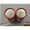 Image 3 : Canada Twenty Five Cent Rolls (2) : - 2005P VETERAN - 2005P SASKATCHEWAN (Original Rolls) (NOTE: Rol