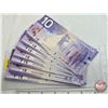 Image 4 : Canada $10 Bills 2005 (21 Consecutive) : Jenkins/Dodge #BEU2652800-2820 (See Pics for Varieties, Con