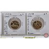 Image 3 : Canada Five Cent (4) : 1978; 1979; 1979; 1979  (Consignor Tag: 24K Gold Plated PL)