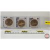 Image 1 : Canada One Dollar (3) : 1979; 1980; 1981  (Consignor Tag: 24K Gold Plated PL/Specimen)