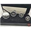 Image 2 : RCM Canada 2004 Fine Silver 4-Coin Set : The Arctic Fox One Ounce ; 1/2 Ounce 1/4 Ounce; 1/10 Ounce 