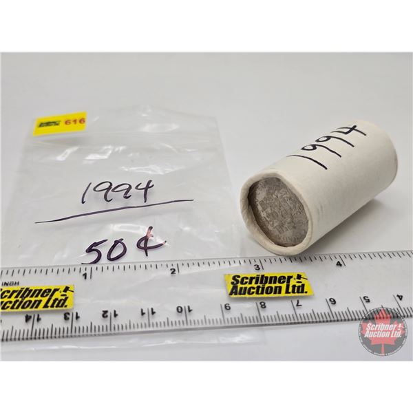 Canada Fifty Cent Roll 1994 (NOTE: Rolls not opened by the Auction Company, so quantity and contents