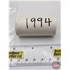 Image 4 : Canada Fifty Cent Roll 1994 (NOTE: Rolls not opened by the Auction Company, so quantity and contents