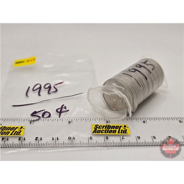 Canada Fifty Cent Roll 1995 (Original Roll) (NOTE: Rolls not opened by the Auction Company, so quant