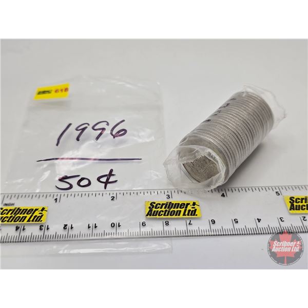 Canada Fifty Cent Roll 1996 (Original Roll) (NOTE: Rolls not opened by the Auction Company, so quant