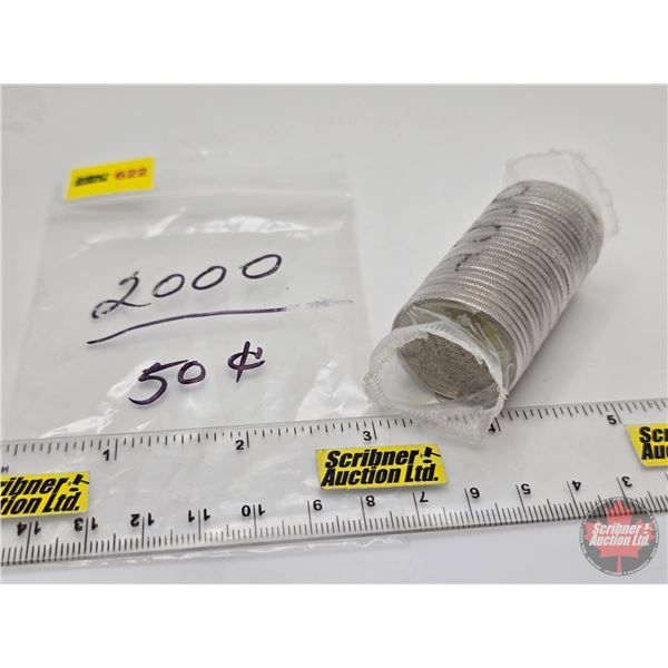 Canada Fifty Cent Roll 2000 (Original Roll) (NOTE: Rolls not opened by the Auction Company, so quant