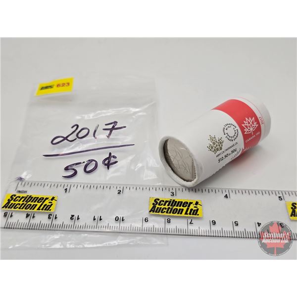 Canada Fifty Cent Roll 1867-2017 : Canada 150 (Original Roll) (NOTE: Rolls not opened by the Auction