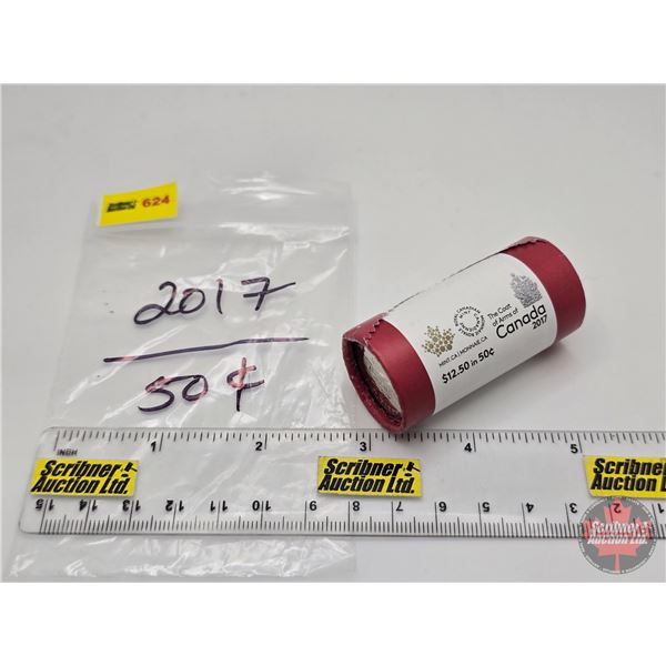 Canada Fifty Cent Roll 2017 (Original Roll) (NOTE: Rolls not opened by the Auction Company, so quant