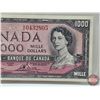 Image 3 : Canada $1000 Bill 1954 : Lawson/Bouey #AK0432802 (See Lot #627 : Close Serial Number) (See Pics for 
