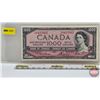 Image 1 : Canada $1000 Bill 1954 : Lawson/Bouey #AK0432805 (See Lot #626 : Close Serial Number) (See Pics for 