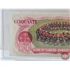Image 5 : Canada $50 Bill 1975 "Musical Ride" : Lawson/Bouey #EHE7034615 (See Pics for Varieties, Conditions, 
