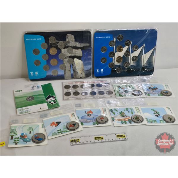 RCM Vancouver City Olympic Collection : Variety  - 2010 Collector Card (14 Coins : Quarters & Loonie