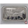 Image 2 : Silver Bullion Bar : Horse & Carriage (Fine Silver .999 : One Ounce) (GST Exempt)