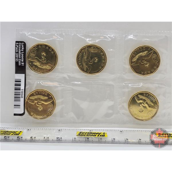 RCM Canada 2012 $1 Lucky Loonie Circulation Coin 5-Pack