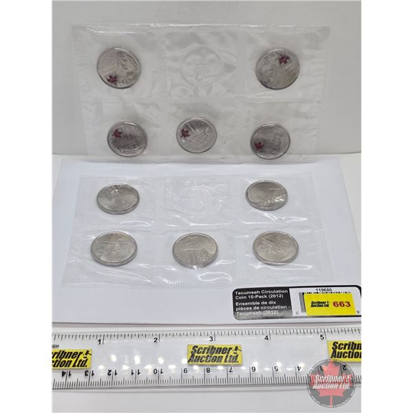RCM Canada 2012 Tecumseh Circulation Coin 10-Pack (Twenty Five Cent)