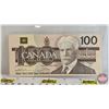 Image 4 : Canada $100 Bills 1988 (3) : - Thiessen/Crow #BJE8714574 - Thiessen/Crow #BJB5510148 - Thiessen/Crow