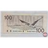 Image 6 : Canada $100 Bills 1988 (3) : - Thiessen/Crow #BJE8714574 - Thiessen/Crow #BJB5510148 - Thiessen/Crow
