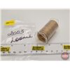 Image 1 : Canada $1 Loonie Roll 2003 (Original Roll) (NOTE: Rolls not opened by the Auction Company, so quanti