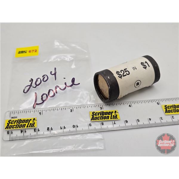 Canada $1 Loonie Roll 2004 (Original Roll) (NOTE: Rolls not opened by the Auction Company, so quanti