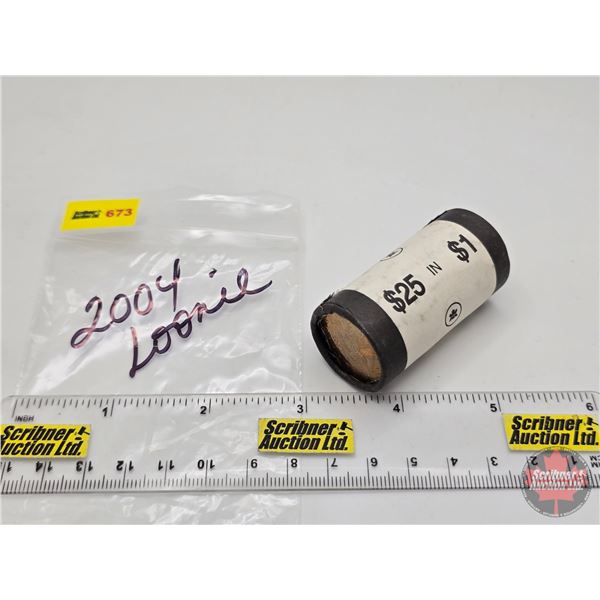 Canada $1 Loonie Roll 2004 (Original Roll) (NOTE: Rolls not opened by the Auction Company, so quanti