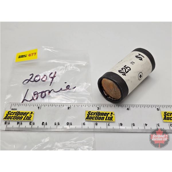 Canada $1 Loonie Roll 2004 (Original Roll) (NOTE: Rolls not opened by the Auction Company, so quanti