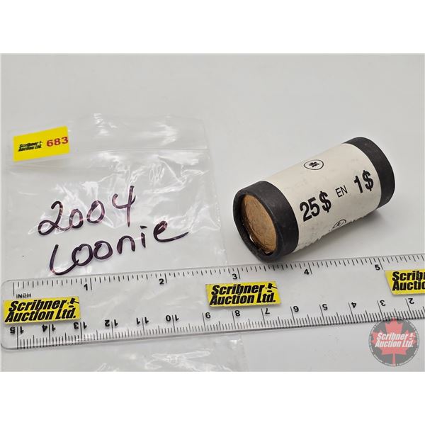 Canada $1 Loonie Roll 2004 (Original Roll) (NOTE: Rolls not opened by the Auction Company, so quanti