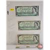 Image 1 : Canada $1 Bills 1967 (3) : Beattie/Rasminsky # 1867 1967 (See Pics for Varieties, Conditions, Serial