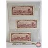Image 5 : Canada $2 Bills 1954 (3) :  - Beattie/Rasminsky #NU4039764 - Beattie/Rasminsky #JU6040526 - Bouey/Ra