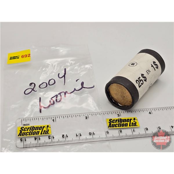 Canada $1 Loonie Roll 2004 (Original Roll) (NOTE: Rolls not opened by the Auction Company, so quanti
