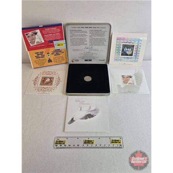 The Official Millennium Keepsake by Canada Post ~ Coin & Stamp Set "Celebrate The Year 2000"