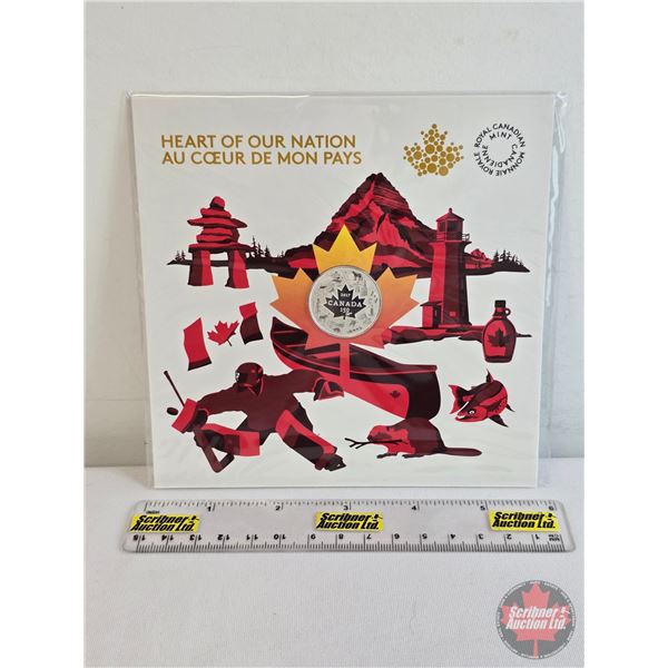 RCM Canada 2017 $3 Fine Silver Coin : Heart of Our Nation (Unopened!) (Fine Silver 99.99%) (GST Exem