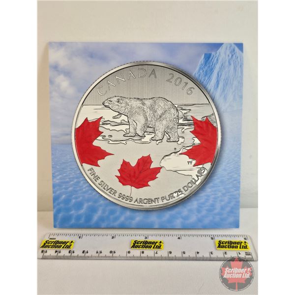 RCM Canada 2016 $25 Fine Silver : True North (Fine Silver 99.99%) (GST Exempt)