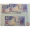 Image 3 : Canada $10 Bills 2005 (4 Consecutive) : Jenkins/Dodge #BTE8378767-8770 (See Pics for Varieties, Cond