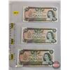 Image 1 : Canada $20 Bills 1979 (3) : - Thiessen/Crow #56818790400 - Thiessen/Crow #52518818688 - Thiessen/Cro