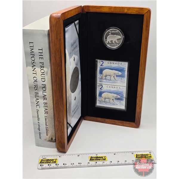 RCM Canada 2004 $2 Limited-Edition Stamp & Fine Silver Coin Set : The Proud Polar Bear (#13050 of 25