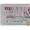 Image 2 : Canada $1000 Bill 1986 : Bonin/Thiessen #EKA2473828 (Note: Lot 735; 736 ; 737; 738 Sequential Serial