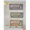Image 1 : Canada Bills 1954 (3): - $10 Bill  : Beattie/Rasminsky #SV9900792 - $20 Bill  : Beattie/Rasminsky #U