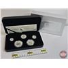 Image 1 : RCM Canada 2004 Fine Silver 5-Coin Set : Privy Mark Set One Ounce ; 1/2 Ounce 1/4 Ounce; 1/10 Ounce;