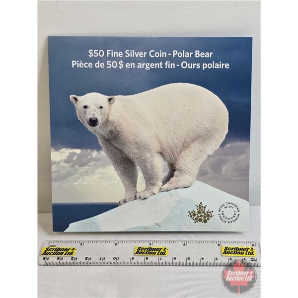 RCM Canada 2014 $50 Fine Silver : Polar Bear (Fine Silver 99.99%) (GST Exempt)